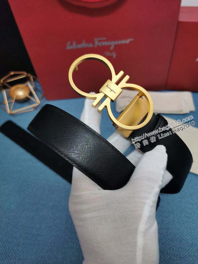 菲拉格慕男士皮帶 Ferragamo雙面牛皮休閒腰帶  jjp1015